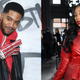 Kid Cudi at Paris Fashion Week on January 17, 2019, in Paris, France; Megan Thee Stallion at New York Fashion Week on February 11, 2020, in New York City.